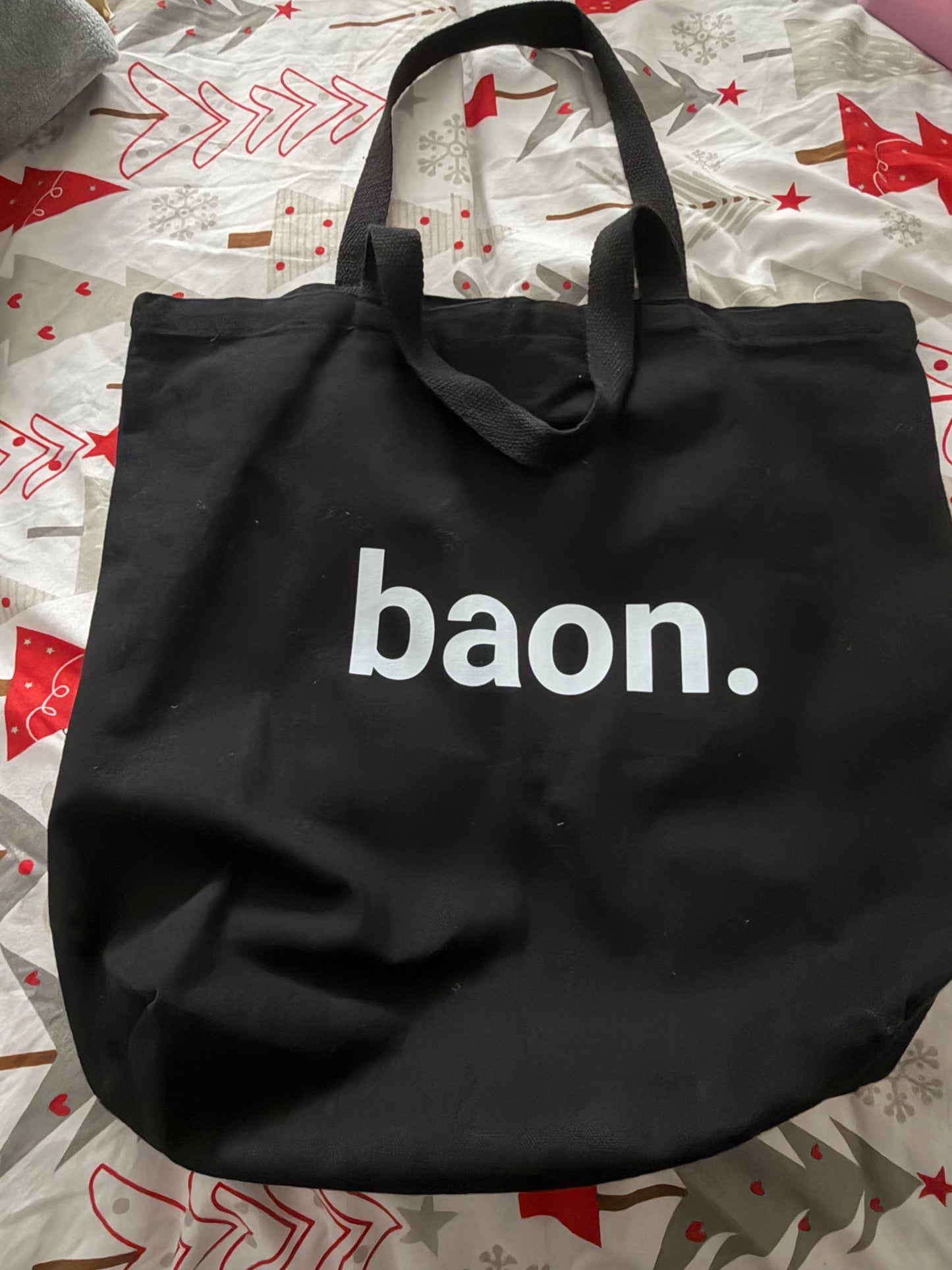 Canvas Tote Bag – “baon.” Design | Eco-Friendly Reusable Tote for Meals & Snacks | Filipino-Inspired