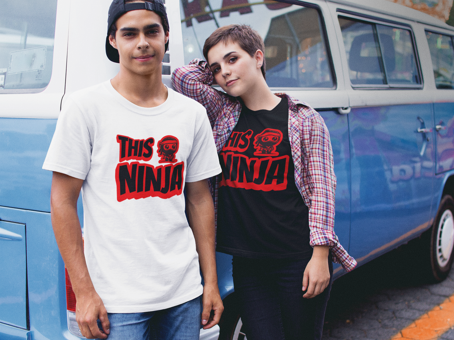 Urban Graphic T-Shirt – “This Ninja” Design | Bold Streetwear Tee | Black & Red Statement Shirt