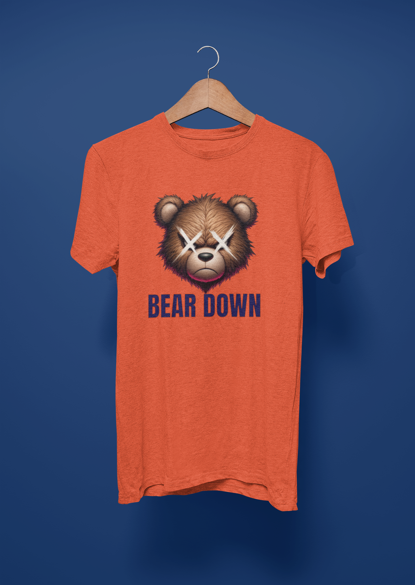 Bear Down Custom Orange T-Shirt – Bold Bear Graphic | Chicago Football Fan Gear
