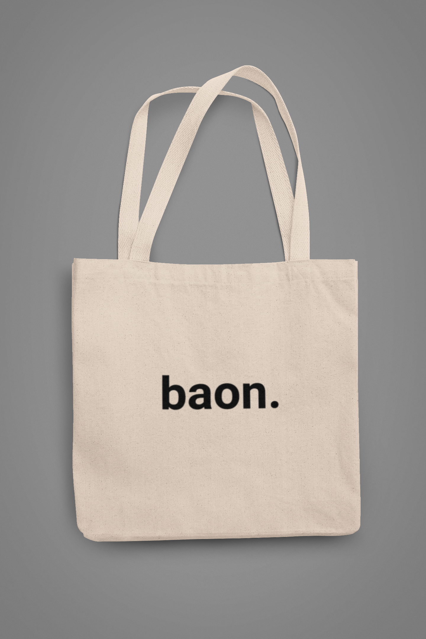 Canvas Tote Bag – “baon.” Design | Eco-Friendly Reusable Tote for Meals & Snacks | Filipino-Inspired