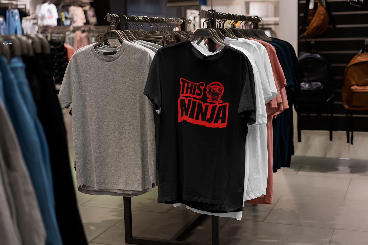Urban Graphic T-Shirt – “This Ninja” Design | Bold Streetwear Tee | Black & Red Statement Shirt