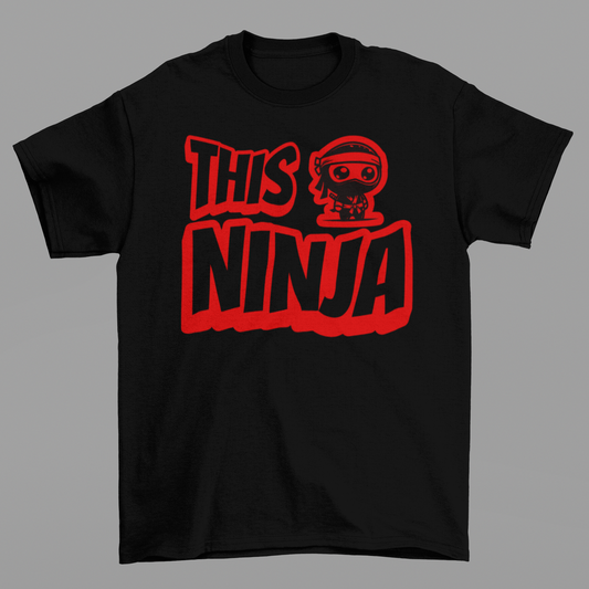 Urban Graphic T-Shirt – “This Ninja” Design | Bold Streetwear Tee | Black & Red Statement Shirt